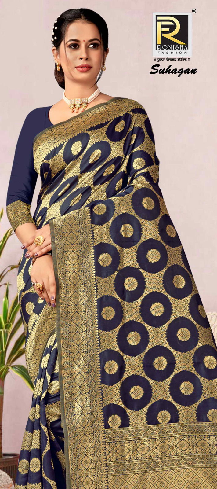 Ronisha Suhagan Designer Saree Catalog
